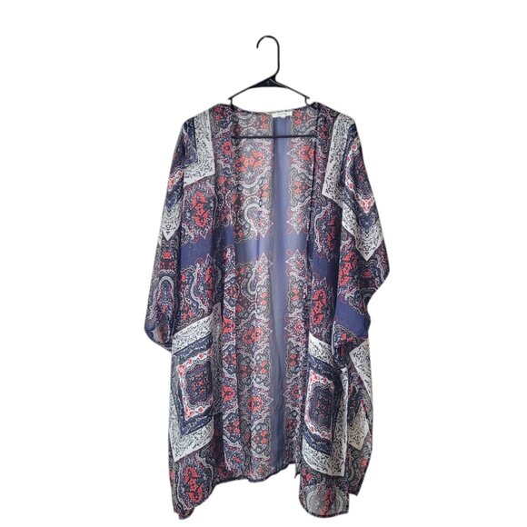 Maurices Colorful Print Kimono - Picture 2 of 7